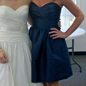 Shiny midnight blue dress